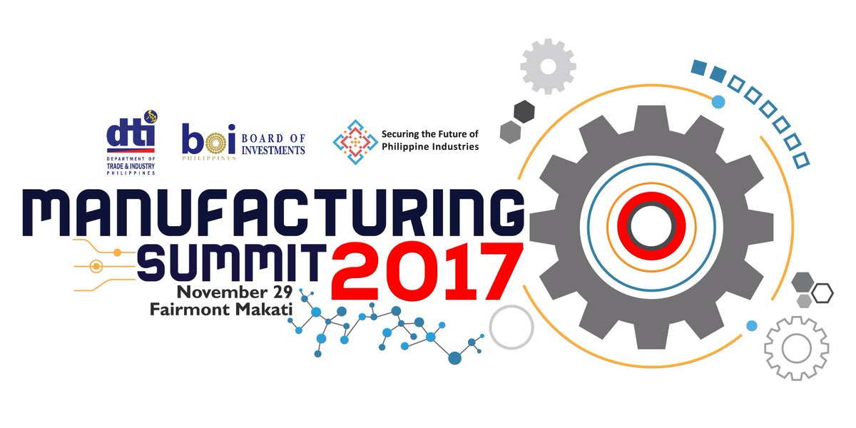 boiphilippines's tweet photo. The Department of Trade and Industry and the Board of Investments will hold the MANUFACTURING SUMMIT 2017 on November 29.  Visit https://t.co/oW5RnCUhOj for details. https://t.co/H4Q82bH2ky