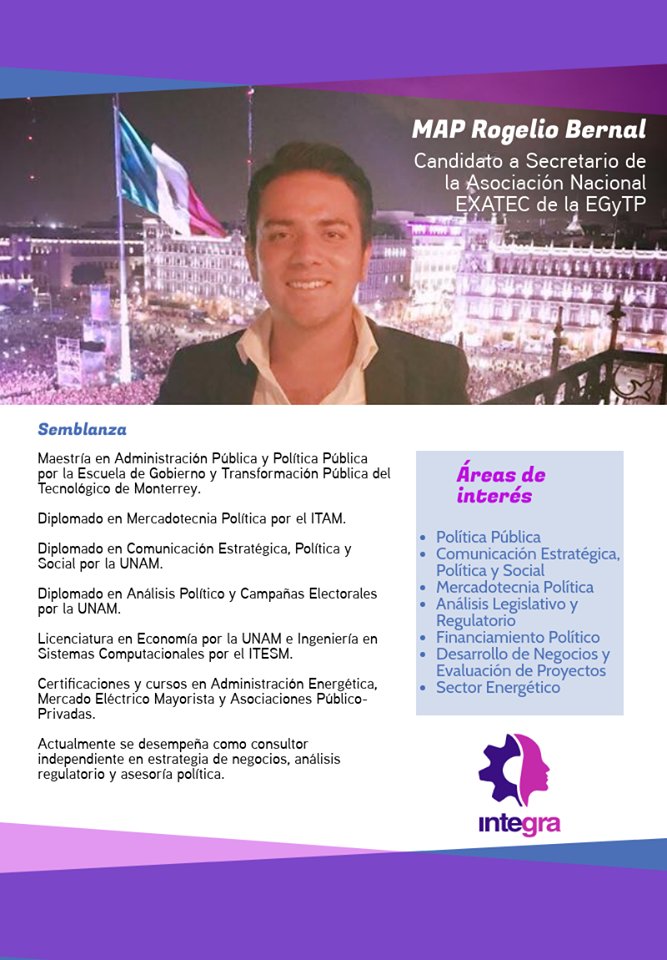 PlanillaIntegra's tweet photo. Es un gusto compartirles un poco sobre las semblanzas de algunas y algunos de los integrantes del equipo de la Planilla Integra, aspirante a dirigir la Asociación EXATEC de nuestra Escuela. Les invitamos a conocernos y sumarse a nuestro proyecto de trabajo. #PlanillaIntegra https://t.co/3BbC0ugEYL
