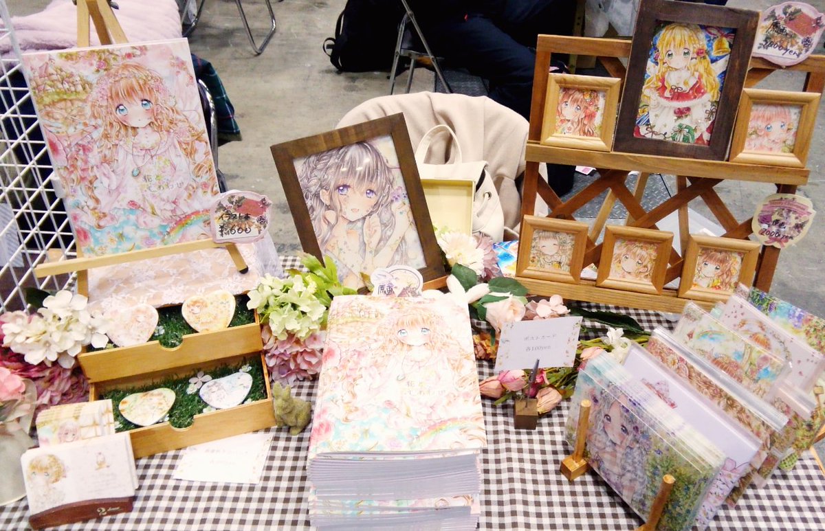 ことりはな コミティアスペース設営できました ｆ７６ａです よろしくお願いします 原画の値段ですが ミニ原画 00円 はがきサイズ 5000円 ｌ判サイズ 8000円です