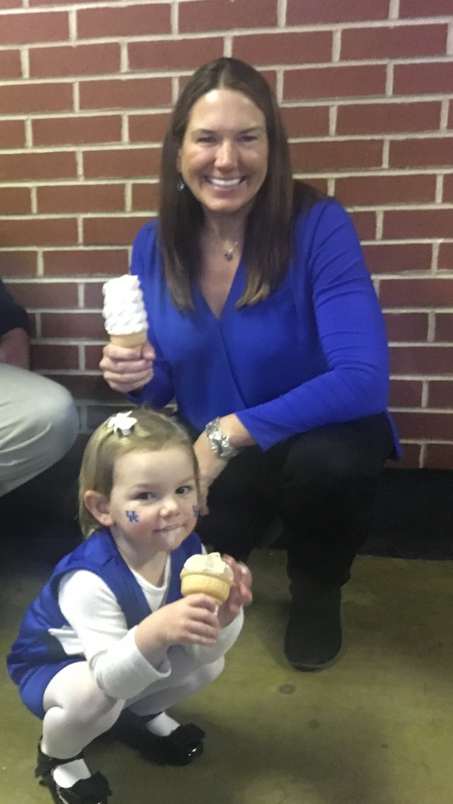 KennyMcPeek's tweet photo. Halftime @KentuckyMBB Sherri and Annie having some Borden’s Ice Cream #thebest #FWvsUK https://t.co/QMkhxWhEg2