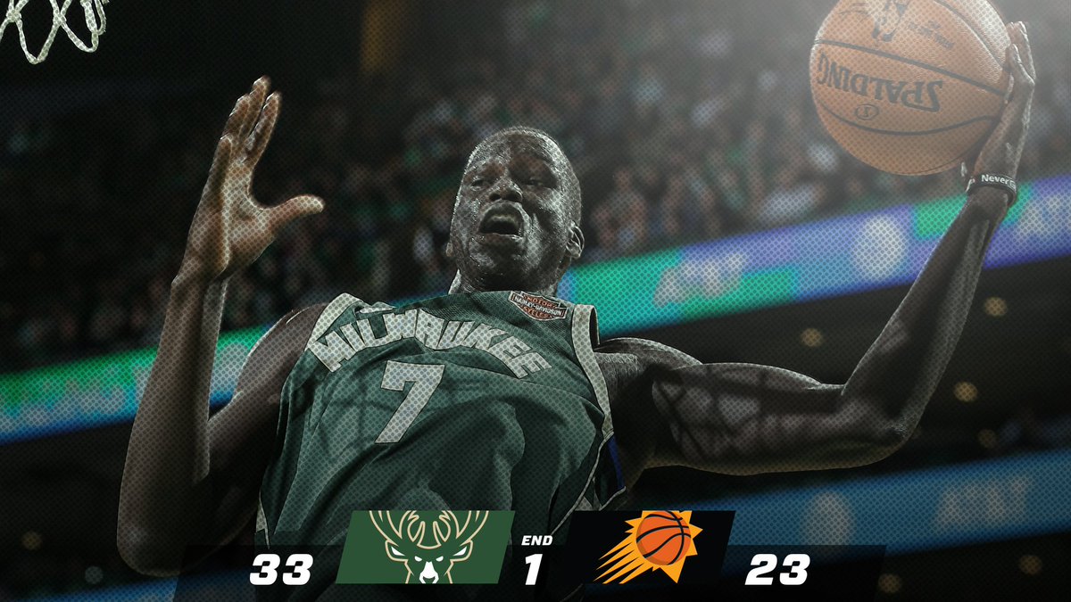 Khris Middleton has 13 points as the Bucks lead by 10 at the end of the 1st!! #FearTheDeer https://t.co/kHamchD3P5