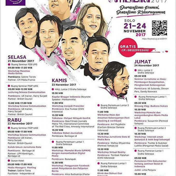 BaleBengong's tweet photo. Festival Media Aliansi Jurnalis Independen (AJI) Indonesia dihelat di Solo. Mari nikmati semangat independensi dan keberagaman nusantara.
@AJIIndonesia
AJI Solo
#festivalmedia #fesmed #fesmedaji2017 https://t.co/x0xLzIrPGl