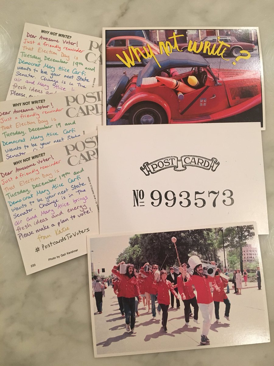 BerrienPro's tweet photo. A year ago I started writing postcards to local and state politicians. I found a great deal on a bulk lot of random postcard closeouts and bought 6,000. Glad to put them to use with #PostcardsToVoters! https://t.co/ZtWrHXUhCl