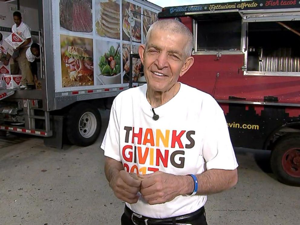 ABC's tweet photo. 'Mattress Mack,' who sheltered people during Harvey, prepares to 'give thanks' with nearly 20,000 Texans at his free Thanksgiving dinner. https://t.co/eNLkDM5NJD https://t.co/4tCsv9tHvd