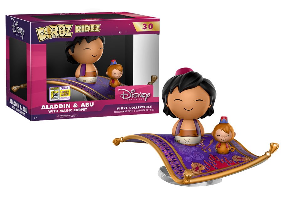Funko's tweet photo. RT &amp; follow @funko for the chance to win an #SDCC 2017 exclusive Aladdin &amp; Abu with Magic Carpet Dorbz Ride! https://t.co/bbuzZcasub