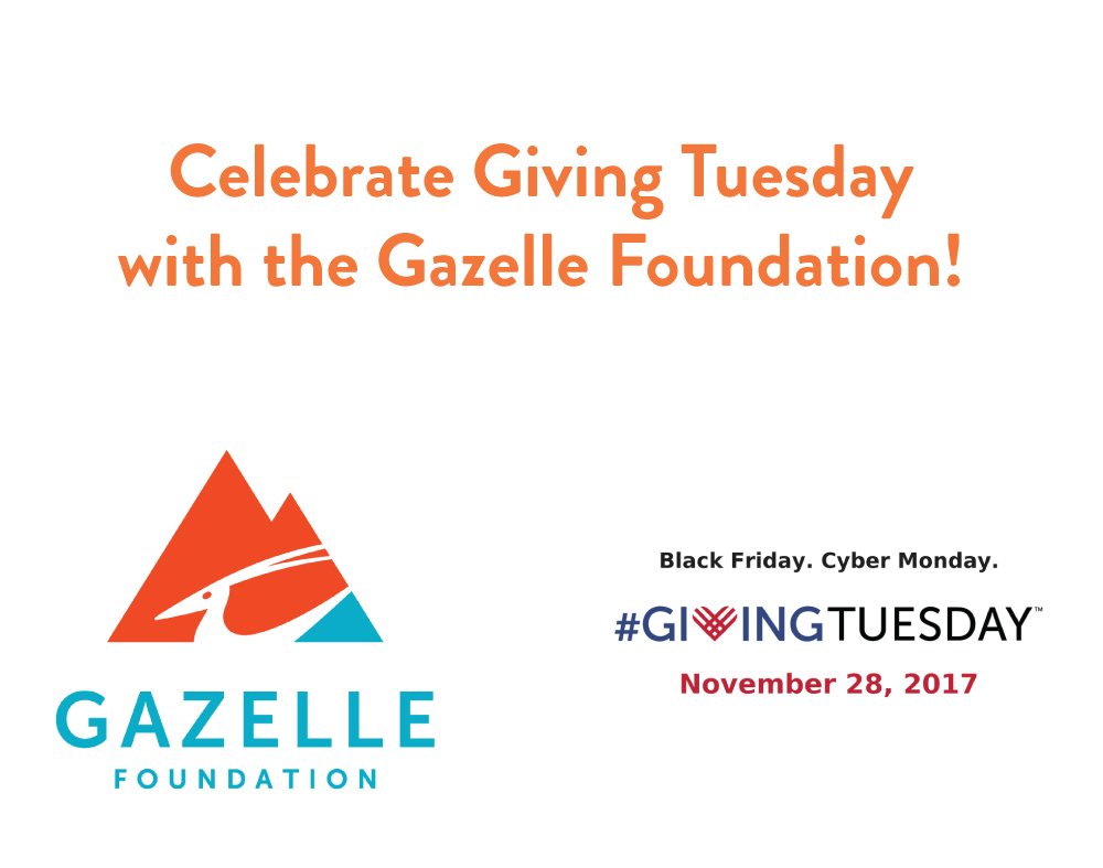 Run4TheWater's tweet photo. After your Black Friday and Cyber Monday shopping, consider donating to the Gazelle Foundation for Giving Tuesday! Your donation will transform lives: https://t.co/VkSJBEQcfQ https://t.co/0oeGYK6CFV