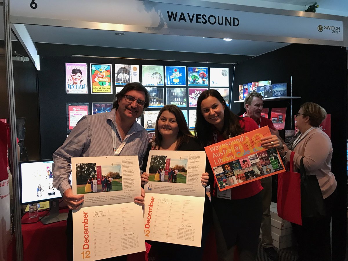 WavesoundAUS's tweet photo. Looked who popped to the stand our December calendar stars! Hey Wayne and Kat from Campbelltown library.. #Switch2017 https://t.co/r27StcjlY6