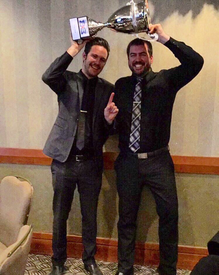 Schmidty3235's tweet photo. Accredited this year with #LocalJasperAve. Throwback to the #BestBarNone 2 years ago winning with @HudsonsPub Whyte ave https://t.co/HKxSYOsmbv