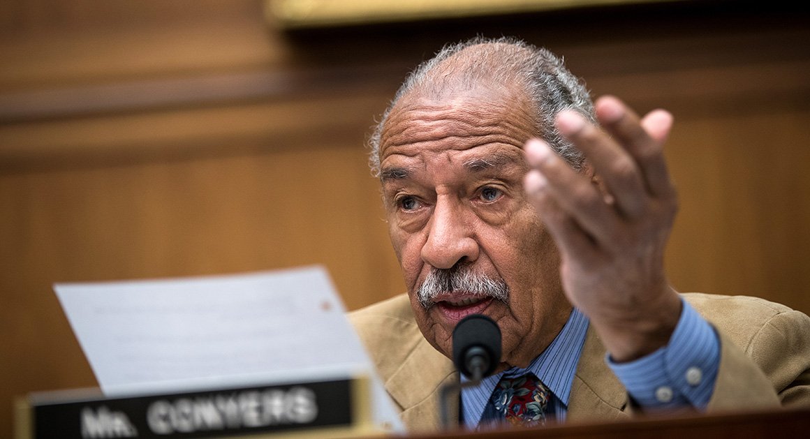 politico's tweet photo. First House Democrat calls on Conyers to resign https://t.co/tPktdZXYhy via @heatherscope https://t.co/JoNwVlkYF1