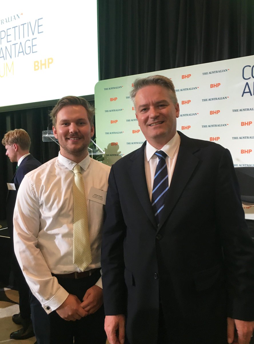 AIEFoundation's tweet photo. AIEF-BHP Tertiary Scholar Wyatt, @HSBC_AUS and 2012 graduate Chris and 2014 graduate Josh at @australian’s Competitive Advantage Forum, held in partnership with @BHP #Advantage2017 https://t.co/X2ZNNcMkuQ