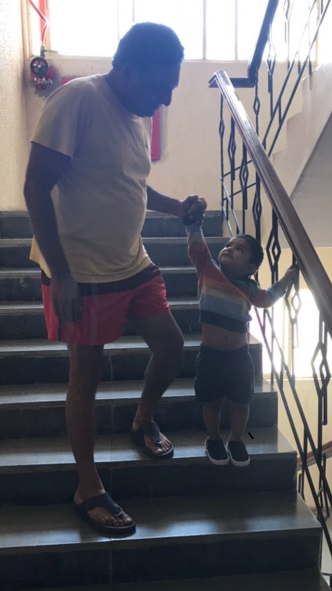 PonyPrakashraj's tweet photo. Looking up to dad #earlymornings #stepwalk https://t.co/nP27zoAdLV