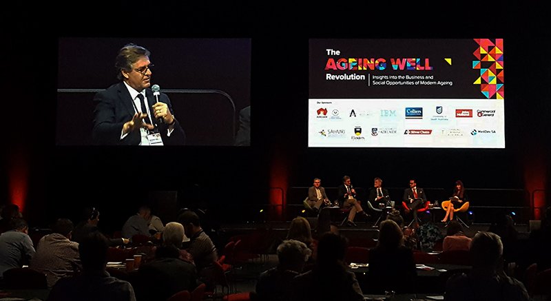 SilverChainAUS's tweet photo. Our CEO @ch_mcgowan says we need to think about people being the centre of the care system, and look at #innovation &amp; #technology to give them the confidence to stay at home &amp; take control of their end-of-life journey #AgeingWell17 https://t.co/oP0WKujUeM
