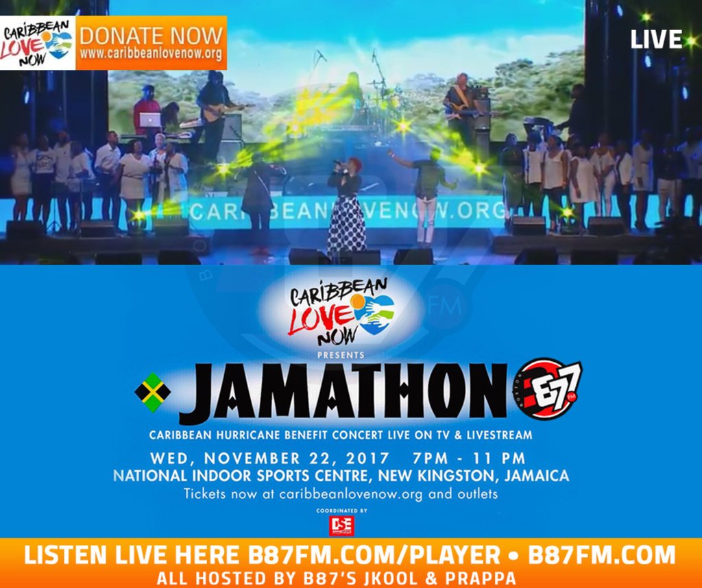 B87FM's tweet photo. 🗣DONATE! NOW! Thanks for listing @B87FM Present Pre-Thanksgiving Special Broadcast of #CLNJamathon Live From Jamaica. Hosted by @B87FM's @JKoolLIVE & @djprappamindblog #PDDHT - "CARRY ON" by #TarrusRiley @tarrusrileyja @RealRomainVirgo
@SherietaSin… https://t.co/yigKGFLlmR https://t.co/16KbHgsZap