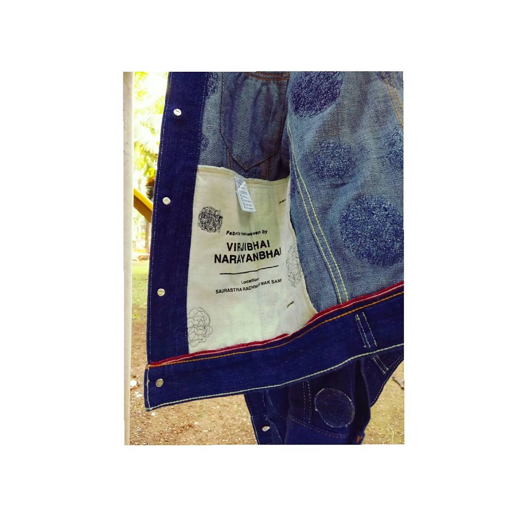 Celebrating 50 years of the Trucker jacket.  
Thank you #LevisIndia,  for having me me part of your group to custom redesign it. 
We've appliqued waste #Khadi, #naturalindigo  #denim ( courtesy #1111) in circular patches all over to work with #upcycledesign. <a href="/LEVIS/">Levi's®</a> @Levis_IN