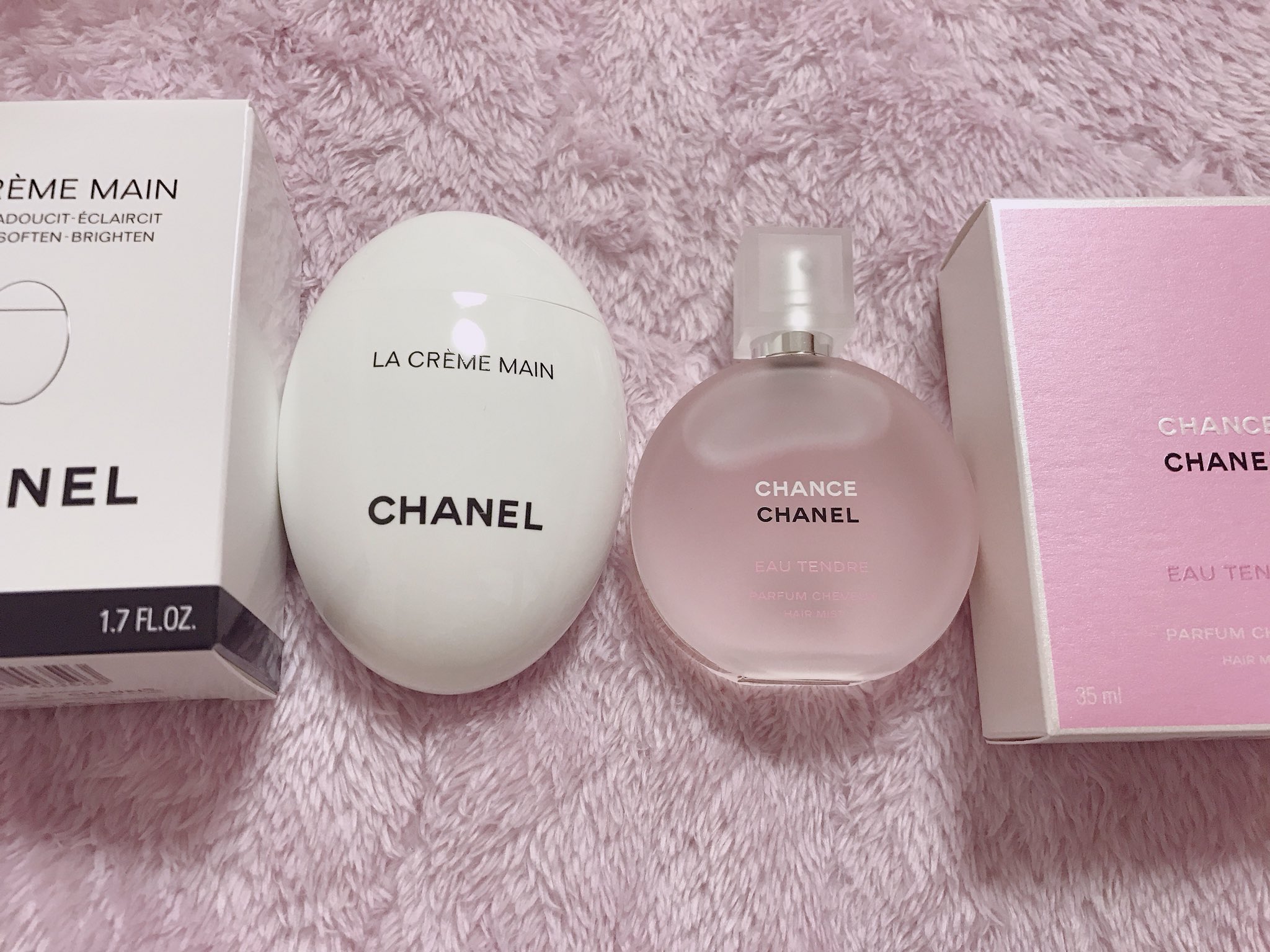 シャネル　ヘアミスト　ピンク色 試してみた】チャンス オー タンドゥル ヘア ミスト CHANELの