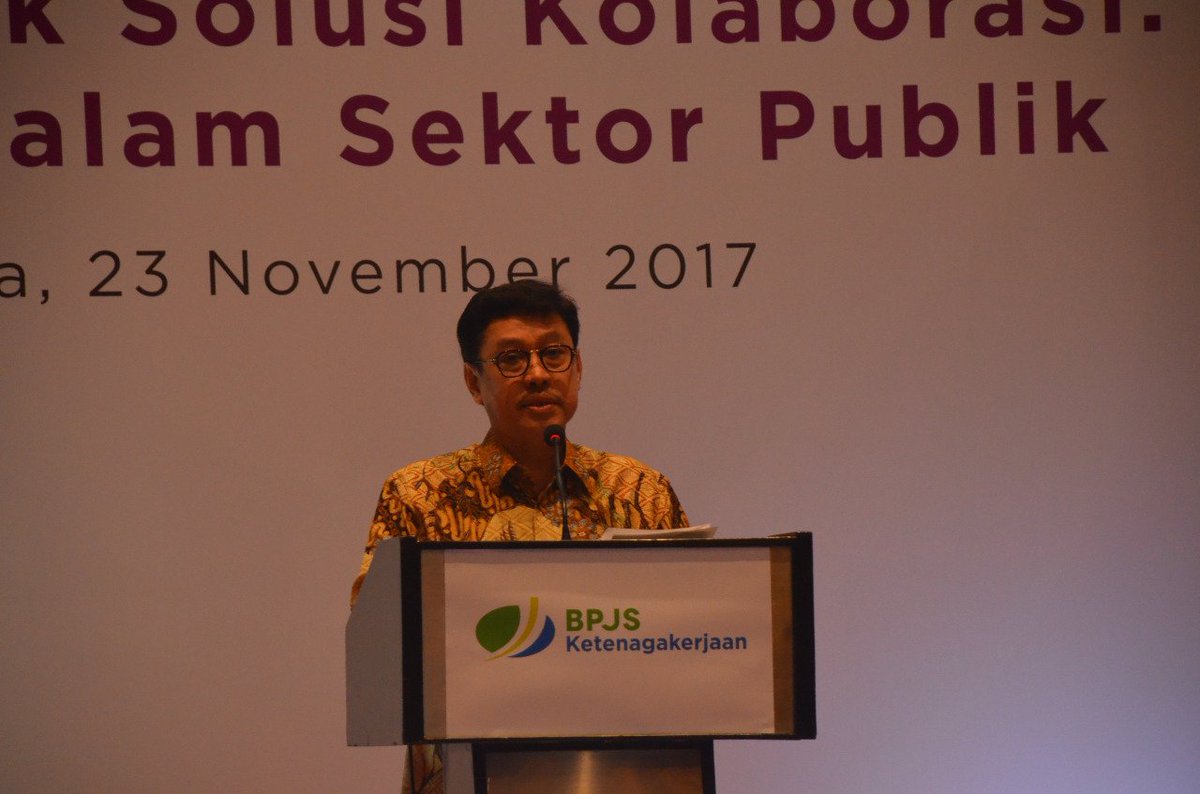 KemnakerRI's tweet photo. Kementerian Ketenagakerjaan menyambut baik diselenggarakannya acara ini sebagai salah satu upaya dalam rangka mencari solusi untuk peningkatan penyelenggaraan jaminan sosial melalui kolaborasi inovasi di sektor publik antara  pemerintah, dunia usaha, dan masyarakat. https://t.co/hbk9SFYDAi