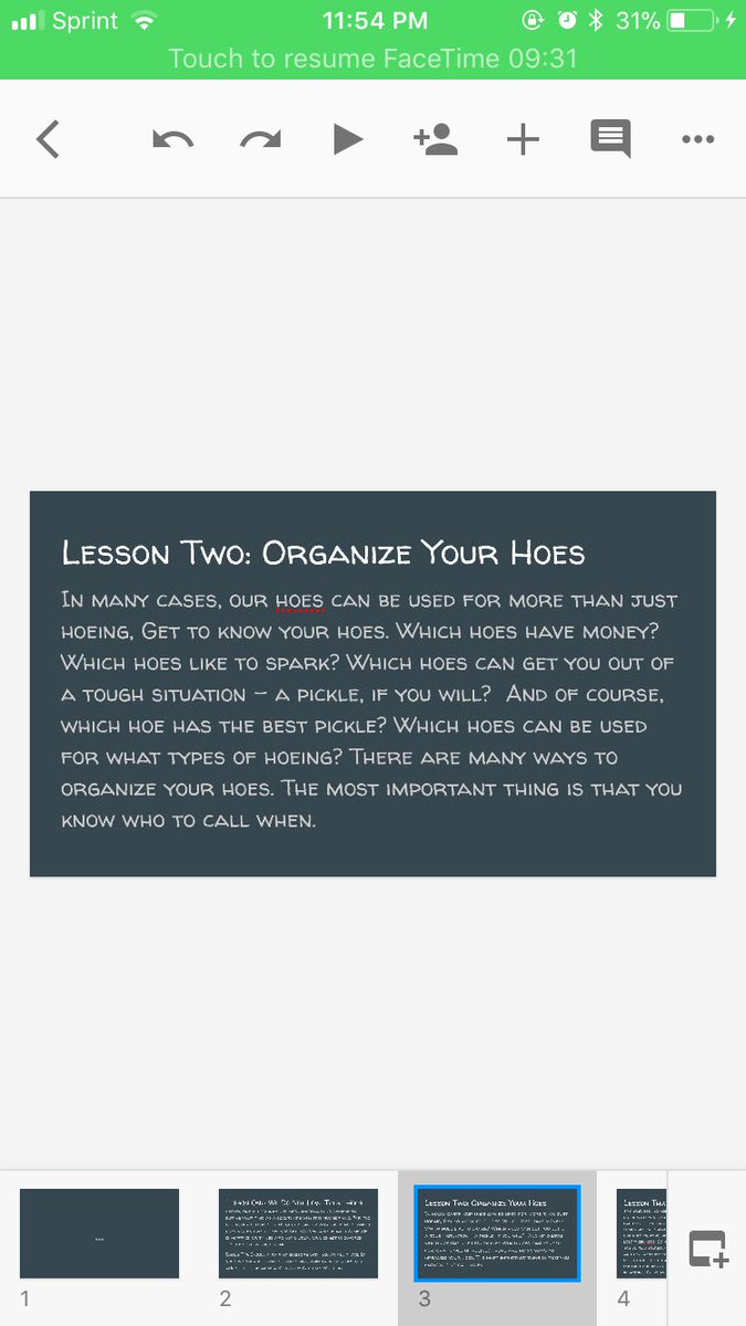 cmlyssaa's tweet photo. T just sent me this and said "my PowerPoint on how to be a hoe" https://t.co/90nyUECNZp