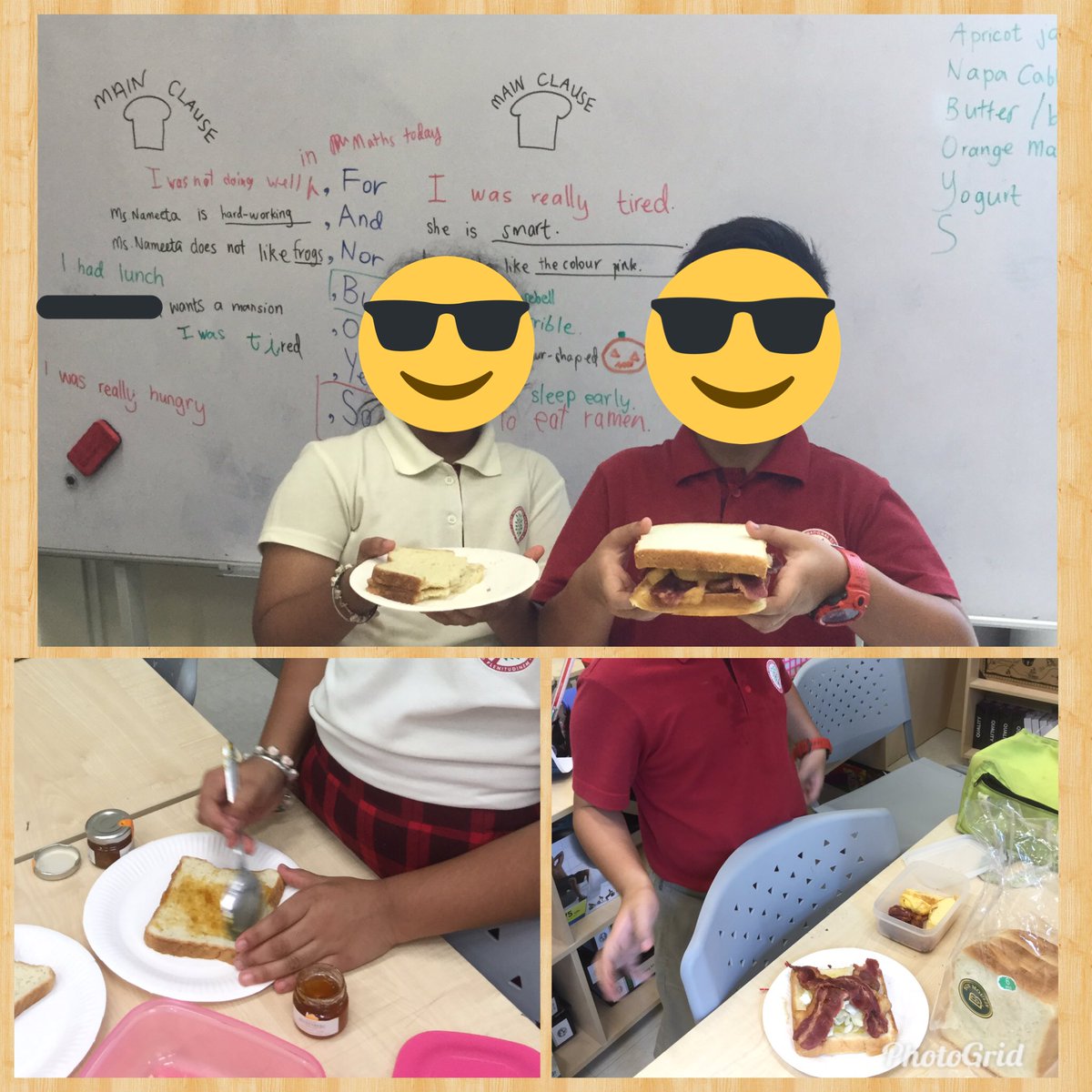 nameeta_rajwani's tweet image. Students make sandwiches to learn about #FANBOYS - bread to represent main clauses, fillings for the letters of the conjunctions. We couldn&apos;t find an ingredient for F though 🤔

#literacy 
#multisensoryteaching