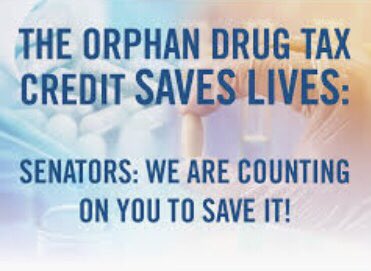 AwareRare's tweet image. ORPHAN DRUGS save lives! Reach out to your senators to save the tax credit. Without it drug companies won’t invest in these treatments .