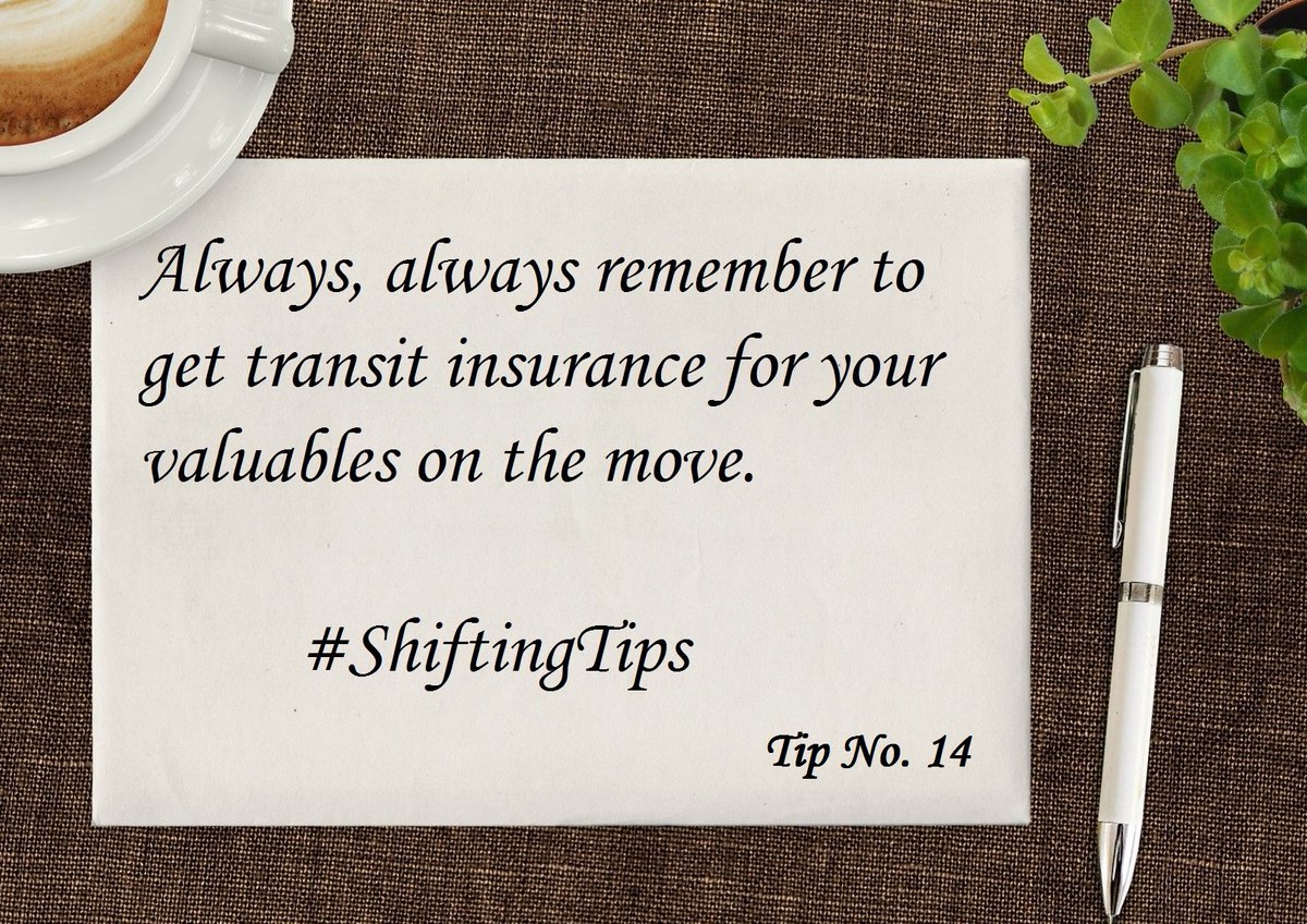 ShiftKarado's tweet image. #ShiftingTips No. 14 - Get transit insurance.