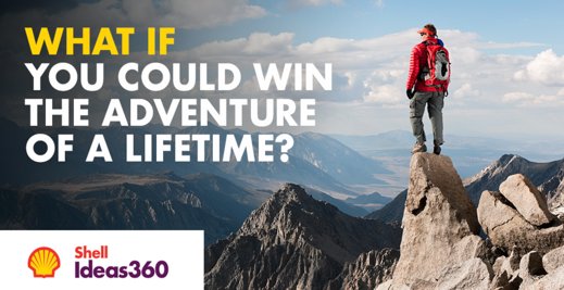 Shell_India's tweet photo. Submit your game-changing idea to #ShellIdeas360 for a chance to win the adventure of a lifetime: https://t.co/UVWPF8NE93 https://t.co/x6R1tvKyOs