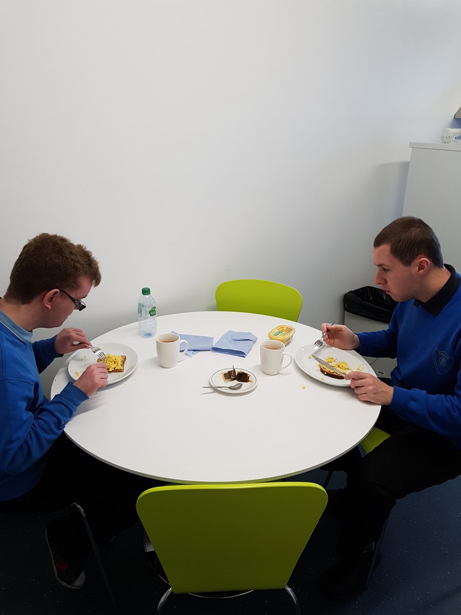 ASDKCS's tweet photo. Making scrambled eggs on toast in our lovely lifeskills room https://t.co/4fWLiyW8TP