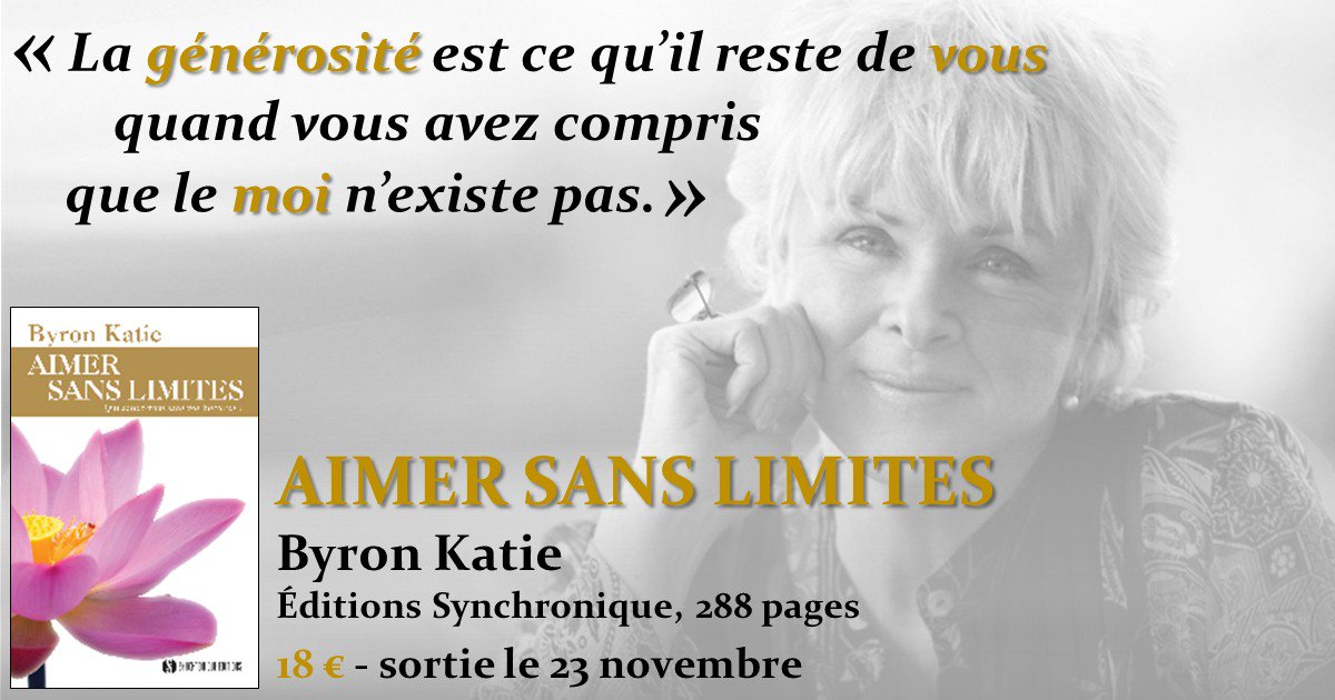 Synchronique_Ed's tweet photo. Commandez l'ouvrage : https://t.co/rae11gr6yu
#Byron #Katie #zen #yoga #tao https://t.co/ffd14zYfU2