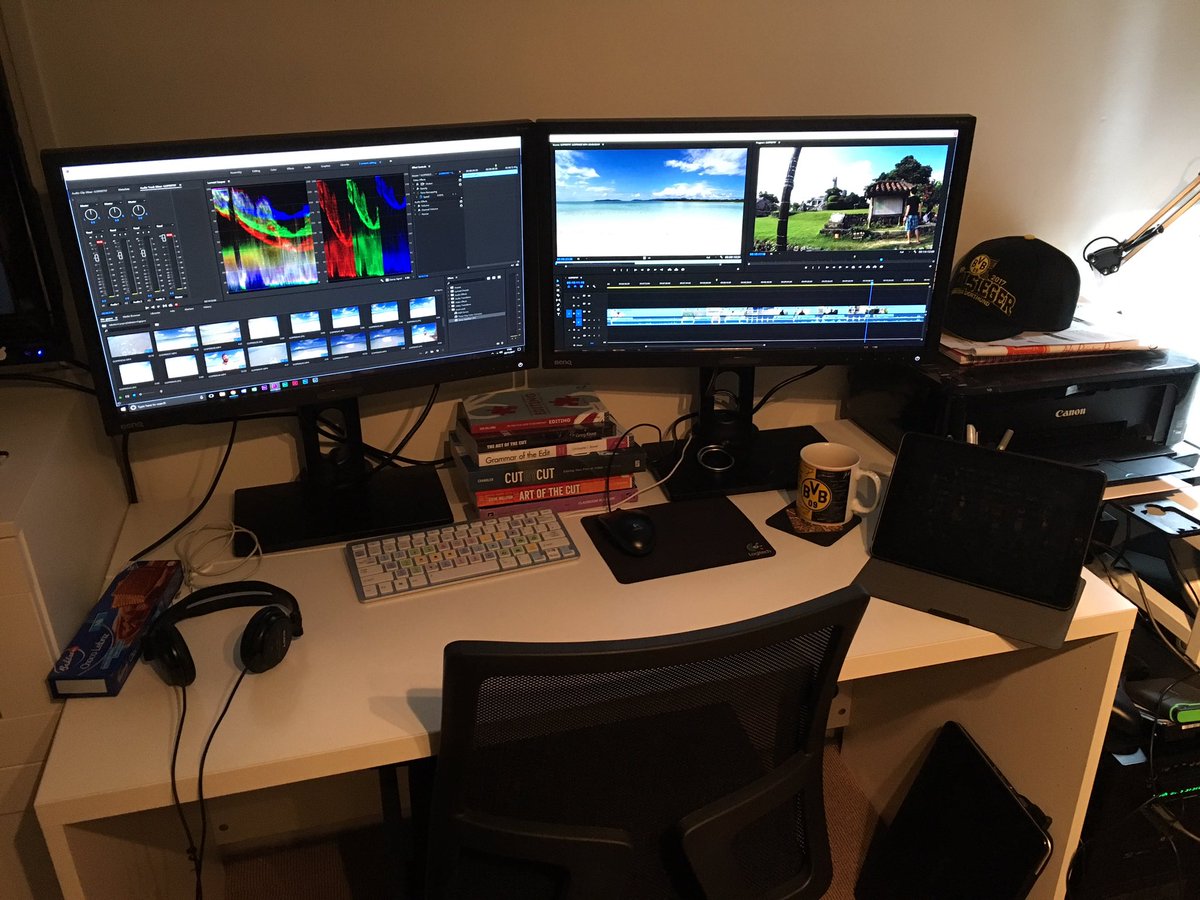 CluelessBack's tweet image. Finally set up my video editing station 👌now jus need to learn how to use it 😂 #premierepro #videoediting #travelvideos