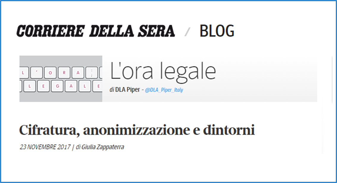 DLA_Piper_Italy's tweet photo. #GDPR Cifratura, anonimizzazione e dintorni - Trattamento #DatiPersonali - di Giulia @GiuZappaterra 
https://t.co/0rRhKpchAC https://t.co/YWPQpbjLJJ