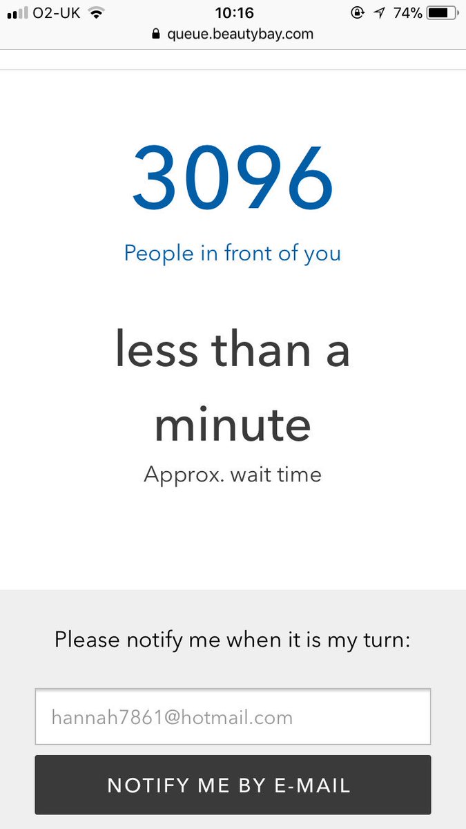 Finally after 1.5 days im close to seeing what the hype is about <a href="/beautybay/">BEAUTY BAY</a> #beautybay