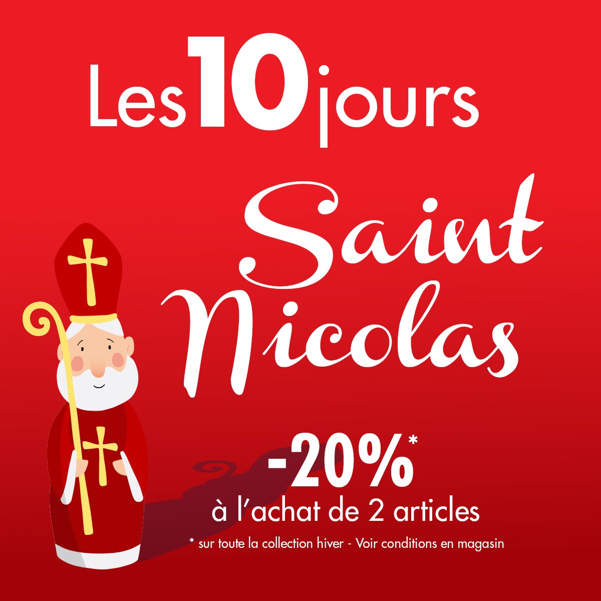 carloetfils's tweet photo. Les 10 jours Saint-Nicolas ! -20% à l'achat de 2 articles du 24 novembre au dimanche 3 décembre ! #SaintNicolas #Shopping Infos https://t.co/7bzjwEFOmG https://t.co/cEKiDfw6nH