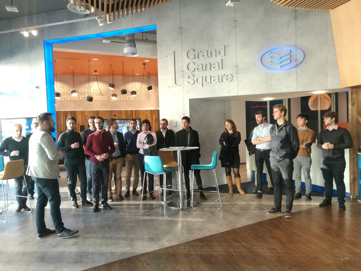 FranceIrelandCh's tweet photo. Thanks to @BOIstartups @bankofireland & Oran MacLaverty for a really interesting tour & presentation of #BOIWorkBench at Grand Canal Square with @EDHEC_BSchool. Next step: College Green!! #FICCevent #FICCservices https://t.co/iDwLD7N8ST