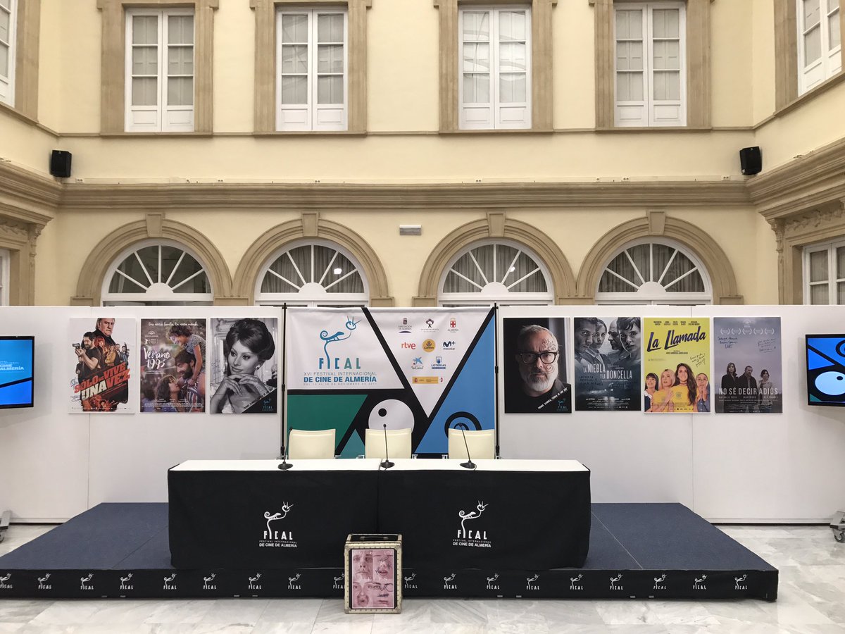 festivalmeria's tweet photo. Todo preparado para la rueda de prensa de balance de la XVI edición de @festivalmeria #Fical2017 @rtve https://t.co/zYyNem62WG