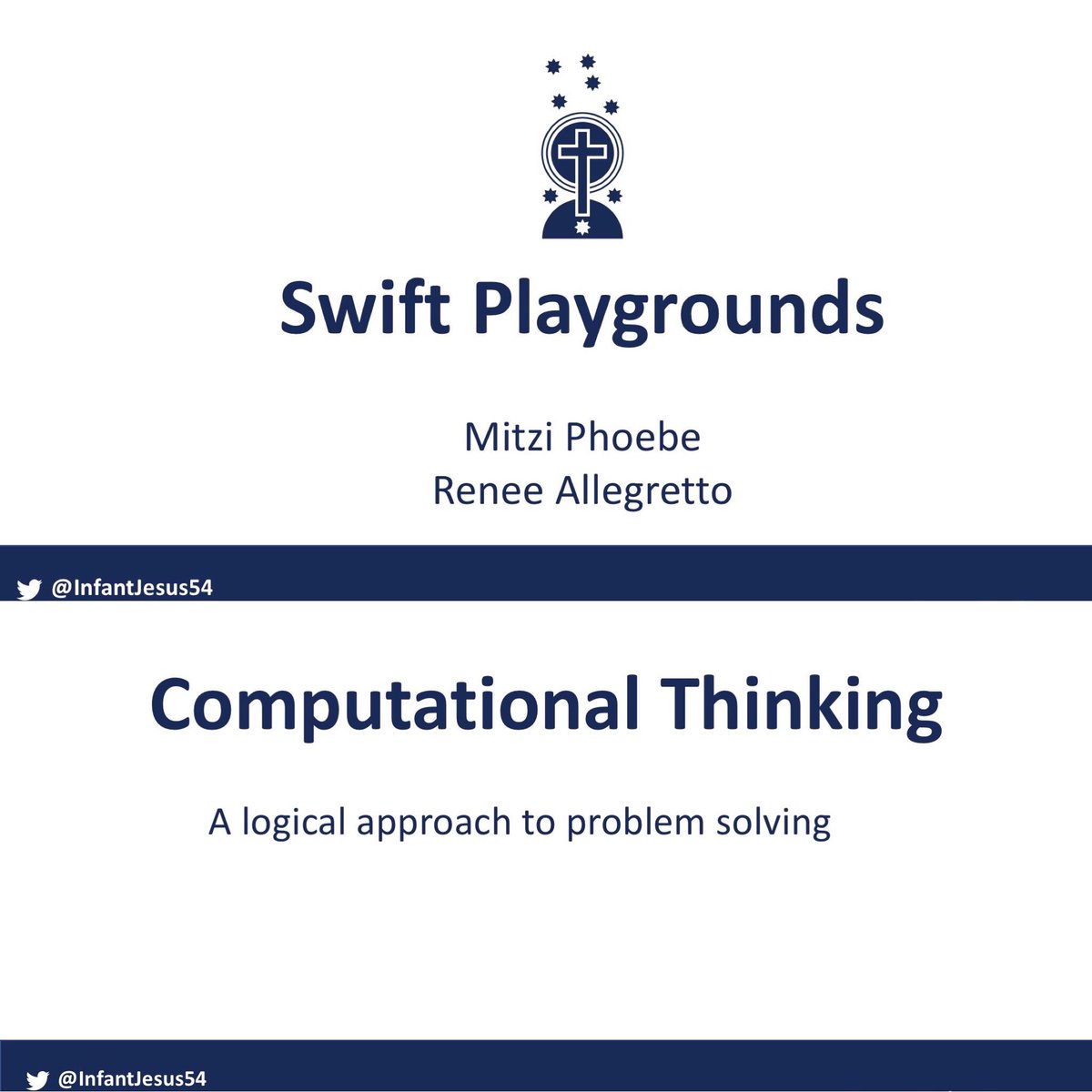 rallegre7's tweet photo. Presenting with @MitziPhoebe on how we address computational thinking, through coding at @InfantJesus54 #digitaltechnologies #DTLE https://t.co/JuE14QrALU