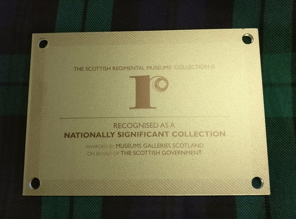 We are delighted to announce that the Scottish Regimental Museums' Collection, which <a href="/SCOTS_Museum/">SCOTS Museum</a> forms a part, was awarded Nationally Significant Collection status by <a href="/MuseumsGalScot/">MuseumsGalleriesScot</a> on behalf of <a href="/ScotGov/">Scottish Government</a> yesterday! #BigNews