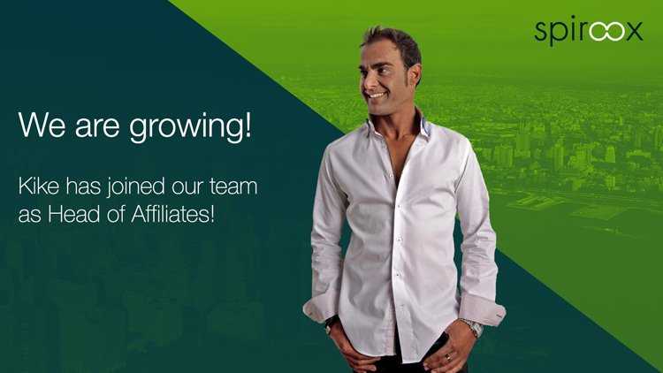 We are happy to introduce Kike Clerigues as our new Head of Affiliates! Don't miss meeting him and the rest of our team at #AWasia so come by our booth! C30 #SpirooxRocks