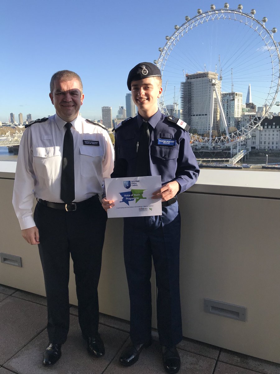 Cadet Matthew joins AC Hewitt for a busy working day at the Met #YouthCan <a href="/metpolice/">Met Police</a>.uk @MartinHewittMPS