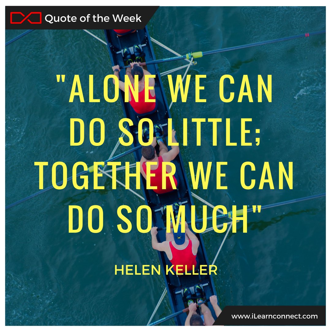 iLearn_Connect's tweet photo. #ilearnconnect #workingtogether #quote #helenkeller https://t.co/QnwTXauf9p