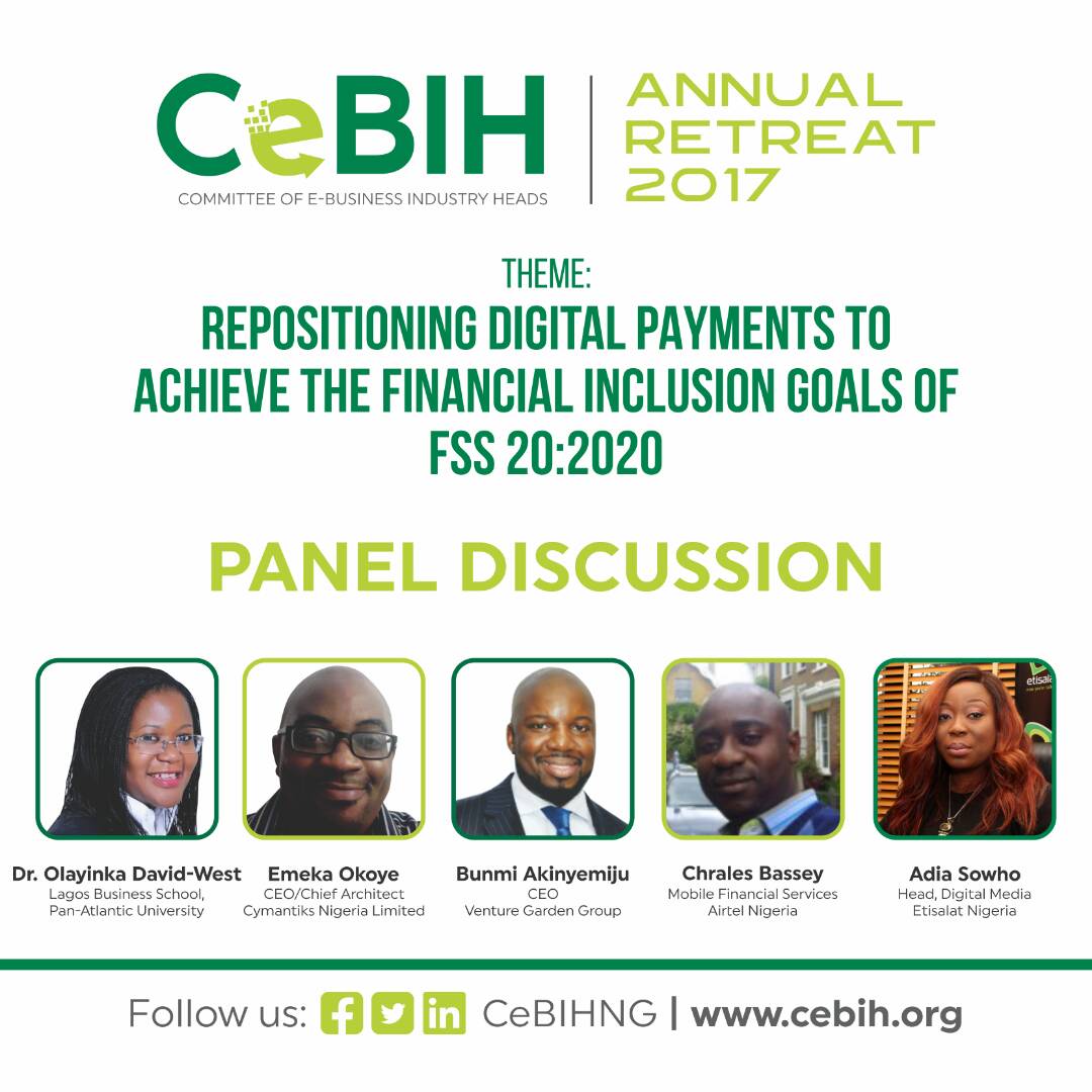 CeBIHNG's tweet photo. Already a reality, still happening live at Park Inn Hotel, Abeokuta. Join us via this link to stream live on facebook https://t.co/ZbQqZwDHrV @CeBIHNG @flutterwave @MastercardMEA @RemitaNET @EmperorStan1 @Dele_Adeyinka #CeBIHRetreat2017 https://t.co/VpehgfhO4W