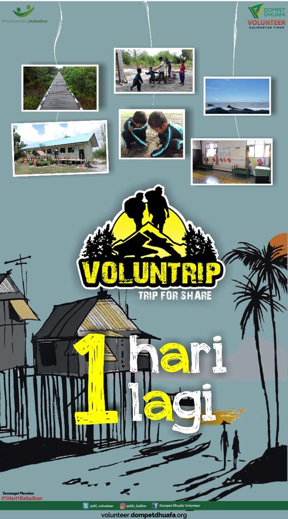 DDVolunteer's tweet photo. 1 hari lagi. Selamat bersenang-senang sambil berbagi kaka-kakak relawan DDV Bontang #Voluntrip #1Hari1Kebaikan https://t.co/jcS6sp9CEs