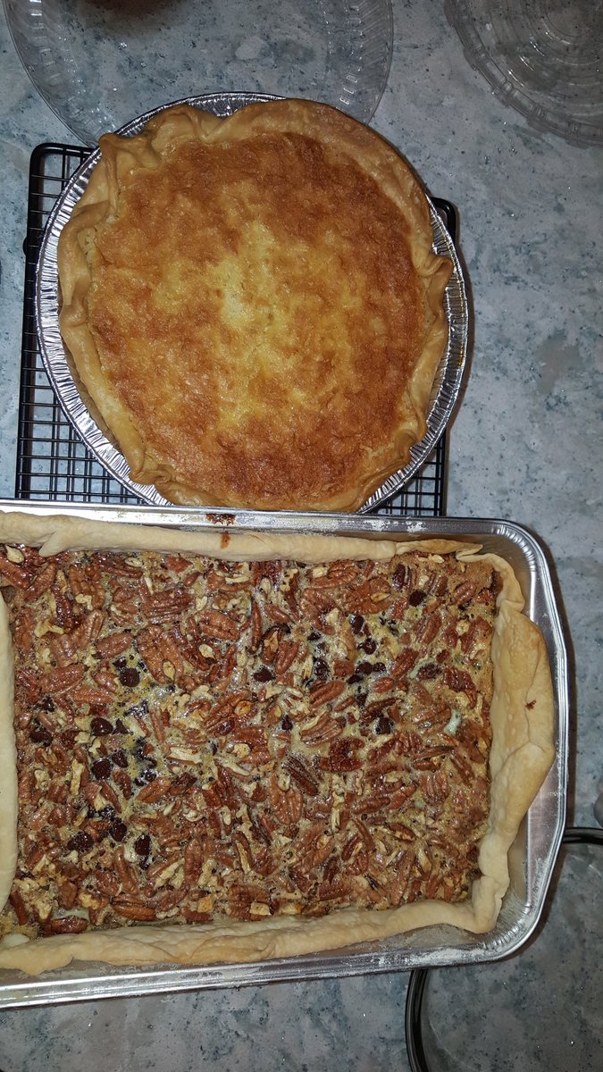 Desserts ready for Thanksgiving.