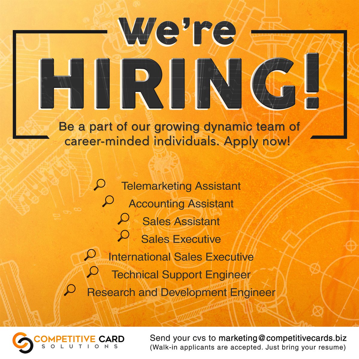 CompetitiveCard's tweet image. JOIN OUR TEAM! WE&apos;RE HIRING!