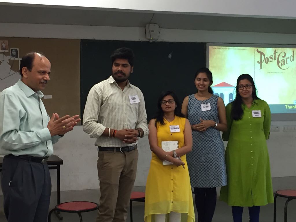 gayatridoctor's tweet photo. Faculty of Management,CEPT University is thankful to Mr Ambresh Upmanyu and @AIndiapost for giving the students the opportunity to work with India Post on Service Operations of Speed Post. We look forward to further interactions with @IndiaPostOffice https://t.co/wN97xyPSpg