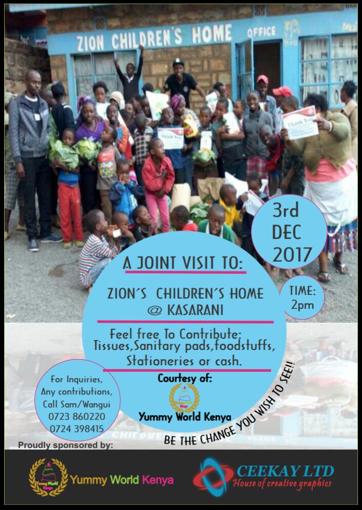YummyWorldKenya's tweet photo. The day is finally here:

@kot feel free to be part of this great day.

#chefquirocco #yummyworldkenya #csr #hunterskasarani #kasarani #nairobi #kenya #kot #communityserviceannouncement #communityservice  #karibuniyummyworldkenya https://t.co/hqyE41lLrx