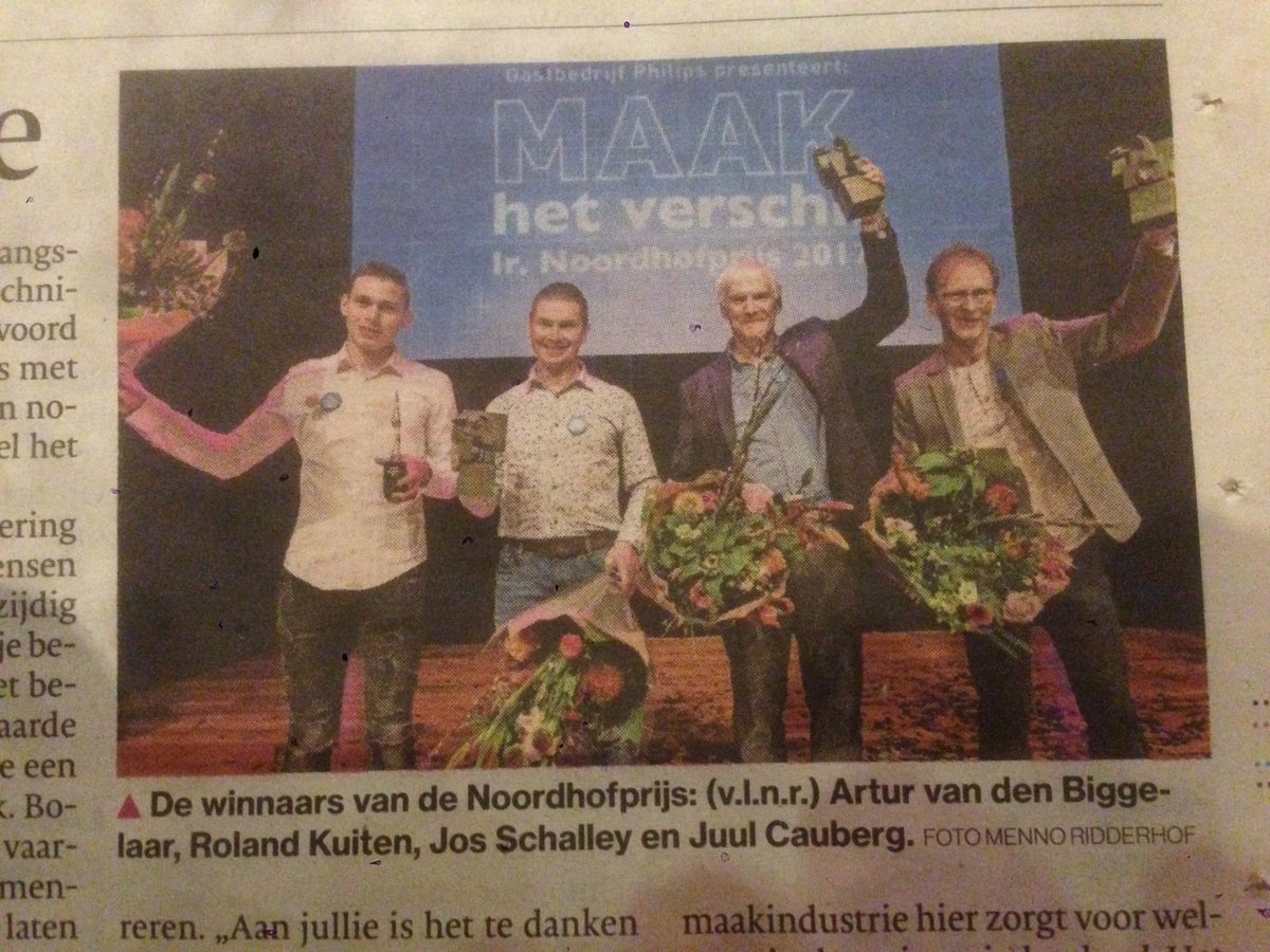 Het was weer een bijzonder feest de uitreiking van de #Noordhofprijs 2017 bij gastheer <a href="/Philips/">Philips</a> goeie promotie voor #techniek