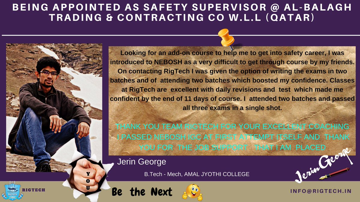 rigtech_courses's tweet photo. Please call @ 994643939 , and be the next!!! Or you also mail at info@rigtech.in #rigtech #rigcourse #rigtechkochi #oilandgas #internship #nebosh #Roustabout #Floorman #slickline #Welltesting https://t.co/FTCRDgEdZB