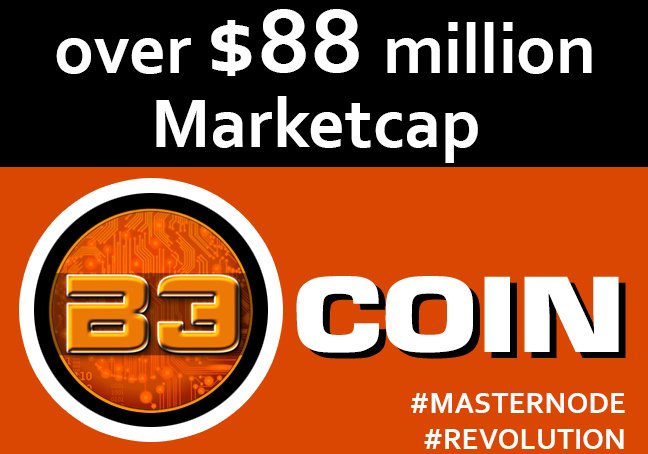 NeuroticR_'s tweet photo. Over $88m marketcap @B3Coins
#B3coin #B3node #Masternode #BurntProof $B3 https://t.co/Y350t88Lon