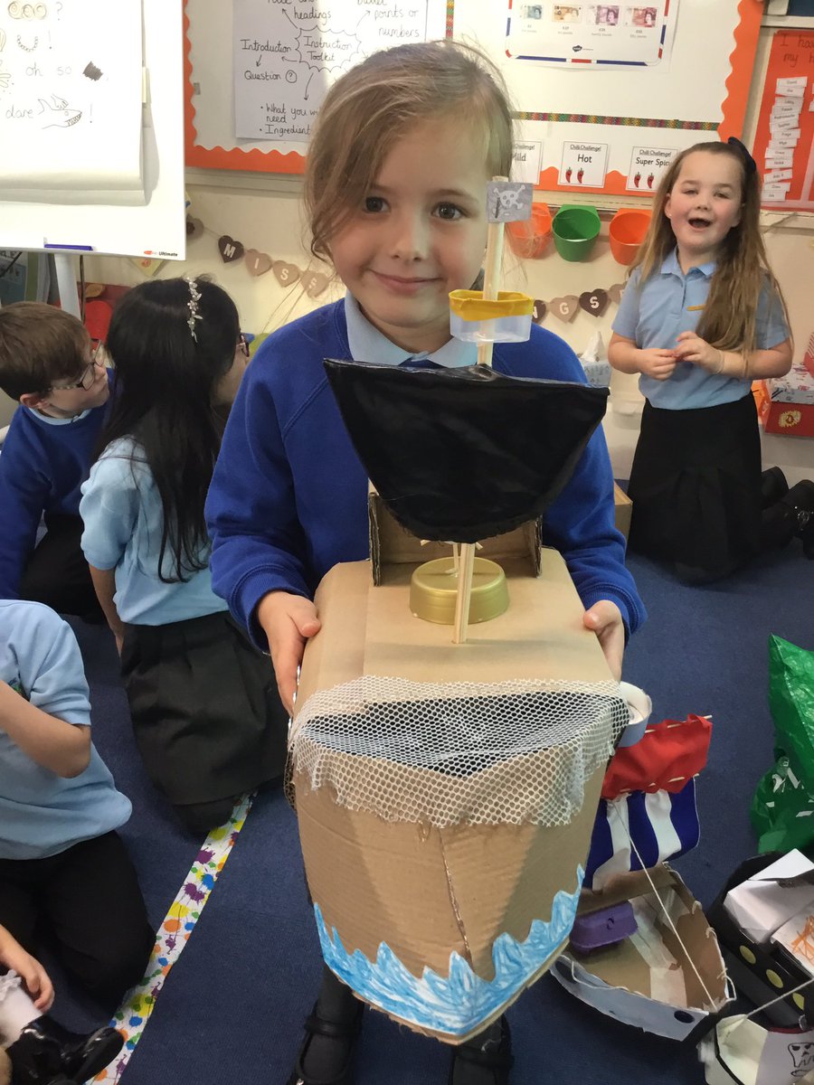 GrangeYear2's tweet photo. More BRILLIANT pirate ships in Beech class! Fantastic engineering skills ⭐️🚢 #GrangeSTEM https://t.co/O0kVxsGZEC