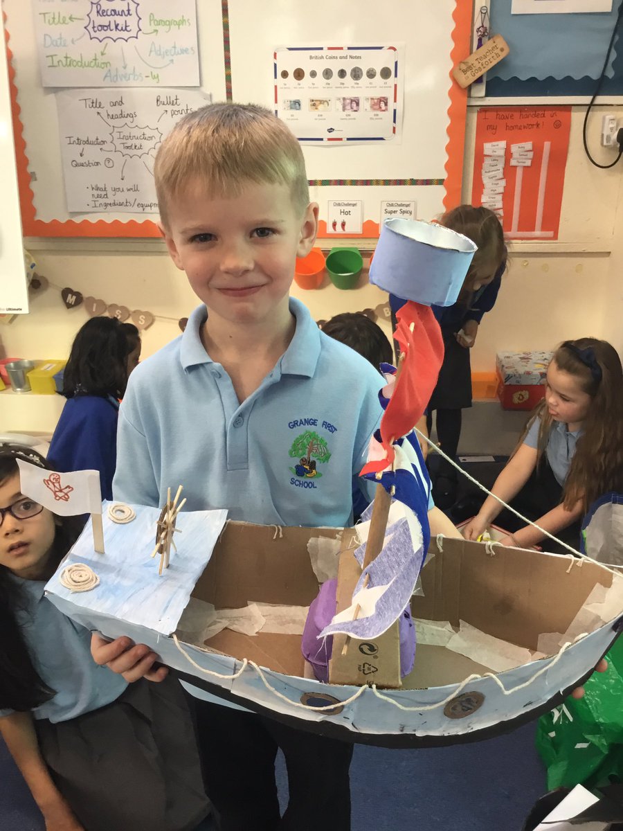 GrangeYear2's tweet photo. More BRILLIANT pirate ships in Beech class! Fantastic engineering skills ⭐️🚢 #GrangeSTEM https://t.co/O0kVxsGZEC