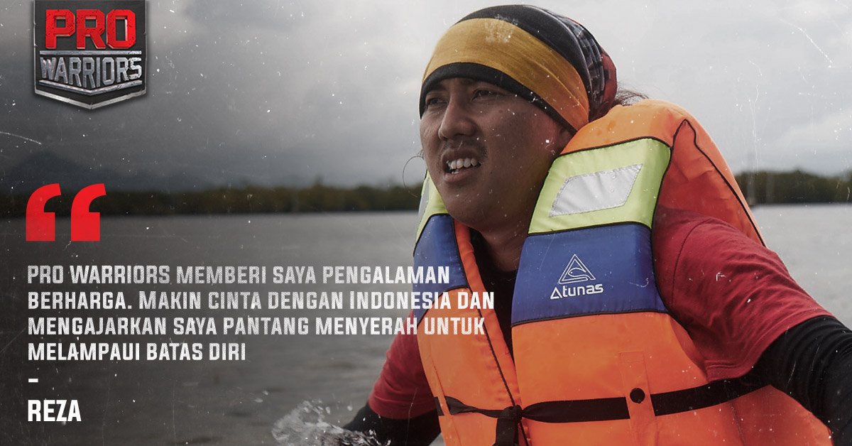 prowarriors_'s tweet photo. Walaupun menemukan banyak rintangan, Reza dari #TimKuning tetap #NEVERQUIT dan semakin mencintai keragaman Indonesia! What do you love about Indonesia, Warriors? https://t.co/XtJ0phcwJ1